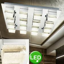Design Led Decken Leuchte Glas Würfel Wohnraum Kristall Flur