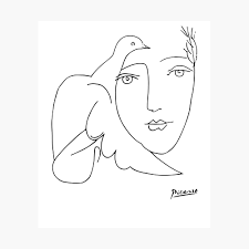 This art print displays sharp, vivid images with a high degree of color accuracy. Pablo Picasso Friedens Taube Und Gesicht T Shirt Skizzen Grafik Poster Von Clothorama Redbubble