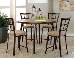 When measuring, it's best to think about your dining table in relation to the layout of your room. Suede Chocolate Brown Steel Bar Set Vision 5 Piece Pub Set Cheap Dining Room Sets Pub Table Sets Dining Room Furniture