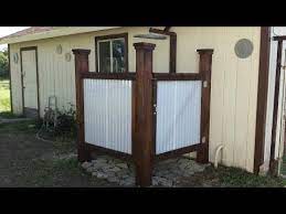 How To Build An Outdoor Shower Outdoor Shower Outdoor Shower Enclosure Diy Outdoor Shower