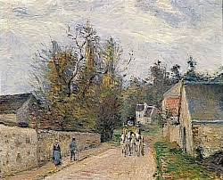 Camille Pissarro Pontoise La Diligence Route D Ennery A L Hermitage Impressionnisme Art Impressionniste Peintre Impressionniste