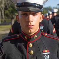 Col. Peter S. Gadd speaks during the change of command