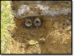 Slide the pressure washing wand into the pipe and start to tap the pipe under the sidewalk as the water cuts the channel. Sidewalk Sleever Horizontal Vertical Boring Tool Evergreensprinklers Com