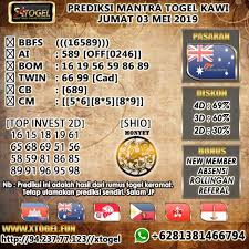 Prediksi Togel Sydney Jumat 3 Mei 2019 Mei Sydney Selasa