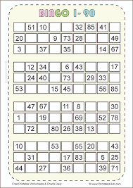 Bingo baker allows you to print 1, 2 or 4 cards per page. Free Printable Bingo Cards 1 90 Pdf Printables Hub