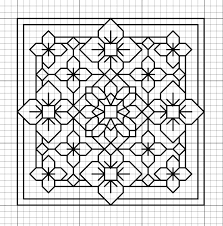 Flowerblackwork Blackwork Pattern Flowerflower Pattern In 2020 Papierstickerei Muster Malen Kreuzstichmuster