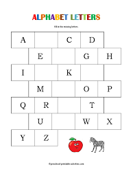 Help students work on abc and fine motor skills at the same time! Worksheet Missing Letters Pdf Pdf