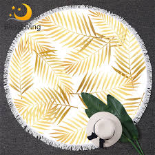 Rojak orang hitam putih (gps: Blessliving Modern Palm Daun Bulat Handuk Pantai Tropis Bunga Raya Handuk Besar Emas Putih Hitam Selimut Dengan Rumbai 150 Cm Bath Towels Aliexpress