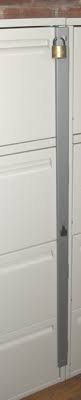 The lock secures both drawers. File Cabinet Lock Filing Cabinet Locks File Locking Bar
