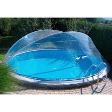 Exit Frame Pool 5 4x2 5x1m Mit Sonnendach Holz Optik Online Kaufen Otto Cabrio Dome Pooluberdachung Poolabdeckung