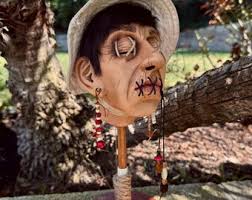 Tiki Bob Santa Christmas Organic Walnut Ornament