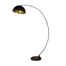Ricardo Floor Lamp In Black Metal And Gold With Round Base Tall Floor Lamps Metal Floor Lamps Lamp
