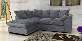 Jumbo Cord Corner Sofa In Grey Or Brown A Footstool Or 2 3 Seater Swivel Chair Ebay Leather Corner Sofa Grey Corner Sofa Sofa Bed With Storage