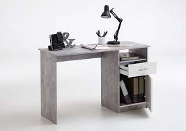 Drawer front touching the underside of the desk top. Simple Study Desk In Grey And White Sale