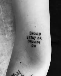 The Clash Should I Stay Or Should I Go Lyrics Meaning Gefallt 333 Mal 6 Kommentare Broderson Tattoos Broderson Auf Instagram The Clash If U W Inspirational Tattoos Tattoos Tattoos And Piercings