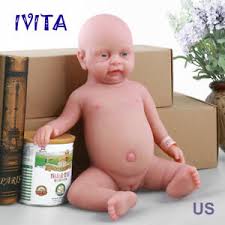 Ivita 18 Cute Full Body Silicone Reborn Baby Girl Take A Dummy Silicone Doll Ebay
