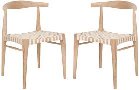 Fox1018a Set2 Dining Chairs Furniture By Safavieh Dining Chairs White Leather Dining Chairs Woven Dining Chairs