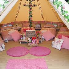 Kerrisa being only a boy mom couldn't wait to help decorate for a little girls. Hire A Bell Tent For Your Garden And Enjoy A Fully Themed Glamping Camping Sleepover Pa Girls Sleepover Party Sleepover Birthday Parties Campout Birthday Party