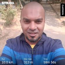 1st 🏃‍♂️of the year. 1st time using strava & 1st time 10k under 1hr🥰