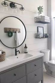 Check Out These 19 Amazing Decor Ideas For Your Farmhouse Bathroom From Lighting To Small Farmhouse Bathroom Farmhouse Bathroom Decor Farmhouse Bathroom Light