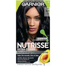 Garnier Nutrisse Ultra Color Nourishing Hair Color Creme Bl11 Jet Blue Black 1 Kit Walmart Com In 2020 Hair Color Hair Color Cream Nourishing Hair