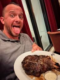 Now thats a steak! Great night with my dad and brother!