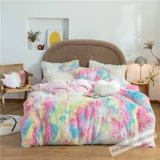 100 % coton peigné satiné. Ensemble De Literie En Velours Moelleux Housse De Couette Polaire Drap Plat Taies D Oreiller Taille Double Queen King Personnalisable 27 Couleurs Aliexpress