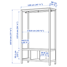 Click here to find the right ikea product for you. Hemnes Open Wardrobe Black Brown 120x50x197 Cm Ikea