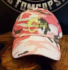 I D Rather Be Fishing Embroidered Baseball Cap Low Etsy Embroidered Baseball Caps Quality Hats Baseball Cap