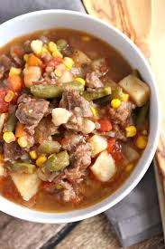 Tender chunks of beef & vegetables simmer in a combination of savory swanson® beef broth and tomato paste. Vegetable Beef Soup Mama Loves Food