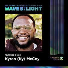 Meet Kyran (Ky) McCoy, your charismatic host for Cascadia Health's 2024  gala! Since 2021, Ky has brought energy to the Basic Rights Oregon gala. By  day, Ky is a Business Systems Analyst