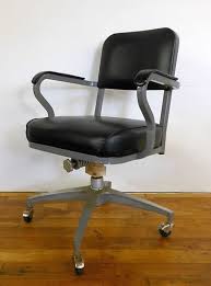 Vintage 1960 S Winfield Industrial Office Chair Retro Wheels Black Naugahyde Retro Chair Vintage Office Chair Office Chair