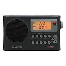 Sangean Portable Digital Am Fm Weather Alert Alarm Clock Radio With Large Easy To Read Backlit Lcd Display Built In Speaker Portable Radio Weather Alerts Radio