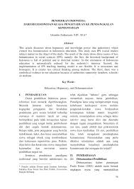 Aliran islam di indonesia berkembang sangat pesat baik yang benar ataupun yang sesat yaitu yang bertentangan dengan nilai dasar islam. Pdf Pendidikan Indonesia Dari Hegemoni Dan Kuasa Pengetahuan Ke Pendangkalan Kemanusiaan