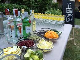 Gin Tonic Bar Hochzeit Bar Gin Gartenparty Deko Geburtstag