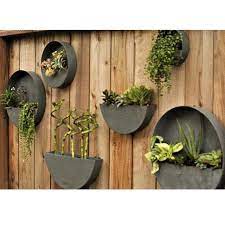 Indoor Outdoor Garden Wall Planters 2 Shapes Circle Half Etsy In 2021 Garden Wall Planter Wall Planters Indoor Metal Wall Planters
