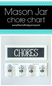 Mason Jar Chore Chart The Crafted Sparrow