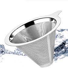 This funnel strainer is made of 304 stainless steel and. Coffee Funnel Holding Filter Over Mesh Strainer Filter Stainless Steel Coffee Tea Espresso Parts Home Garden