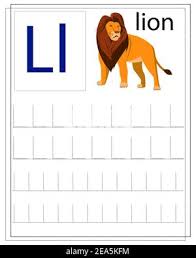 Learn is to gain knowledge and acquire skills . A Worksheet For Children With The Letter L To Learn The English Alphabet Stock Vector Image Art Alamy