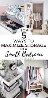 Intelligent home storage ideas create airy and pleasant rooms. 5 Best Small Bedroom Storage Ideas That Are Also Easy To Try Renter Friendly Life S Ahmazing
