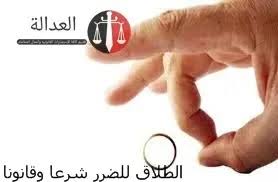 أفضل شرح لدعوي طلاق للضرر شرعا وقانونا وأنواعها