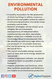The widespread prevalence of environmental pollution began with the. Environmental Pollution Essay For Students And Children In English A Plus Topper