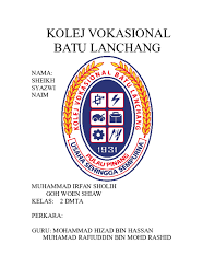 The following other wikis use this file: Doc Kolej Vokasional Batu Lanchang Laporan Kemalangan Bengkel Ifan Sholih Academia Edu