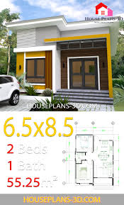 Mariedith is a 2 bedroom contemporary house plan with interesting design features namely; Small House Design 6 5x8 5 With 2 Bedrooms House Plans 3d House Plans Small House Design Small House Design Plans