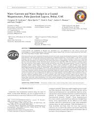 Pdf Water Currents And Water Budget In A Coastal