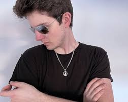 Sterling Silver Peace Sign Necklace, Peace Necklace, Silver Peace Sign  Pendant Necklace. Choose Your Chain, Peace Sign Jewelry. Medium R-784