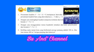 Check spelling or type a new query. Ayo Kita Tinjau Ulang Hal 81 Matematika Kelas 9 Bab 2 Persamaan Dan Fungsi Kuadrat Youtube