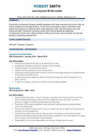 Typical job duties listed on a boilermaker resume sample include interpreting blueprints, assembling parts, handling equipment performance, and making sure environmental standards are met. Boilermaker Resume Samples Qwikresume