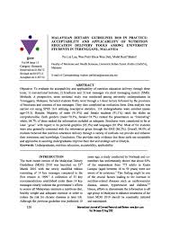 A malaysia beauty blogger that love ravel. Pdf Malaysian Dietary Guidelines 2010 In Practice Acceptability And Applicability Of Nutrition Education Delivery Tools Among University Students In Terengganu Malaysia Mohd Razif Shahril Academia Edu