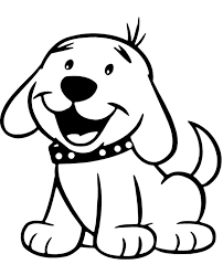 A cute puppy and a camera. Cute Puppy Small Doggie Coloring Page For Children